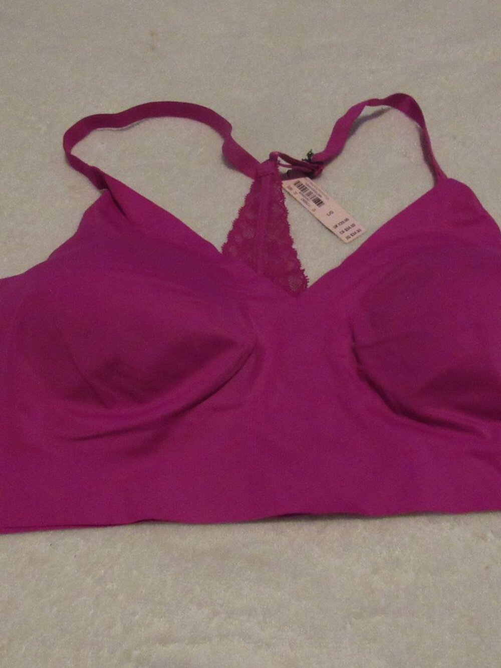 Victoria's Secret Dark Pink Wireless Bralette Size Large NWT